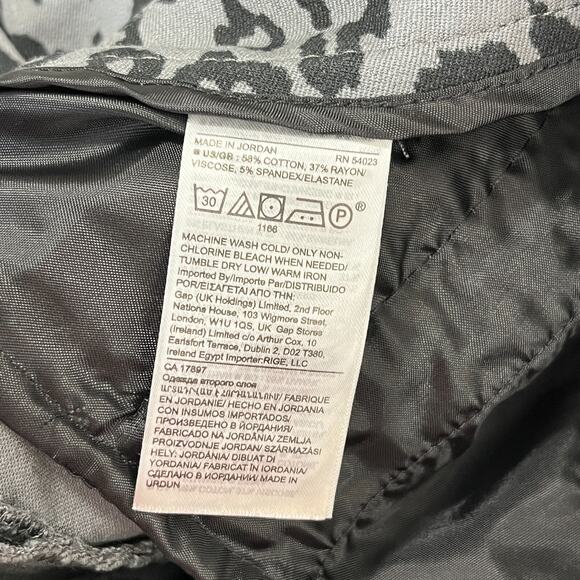 Banana Republic Womens Sloan Pants 2 Gray Cheetah Mid Rise Skinny Office‎ Casual - Picture 5 of 11